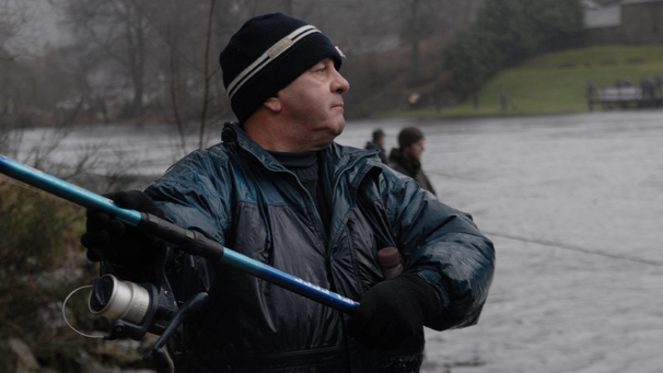 man fishing