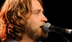 Hayes Carll performing early on the main stage on Saturday.