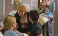 The family arrive at the hosptial.