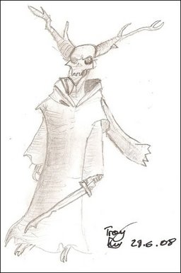 The skull and his trusty sword