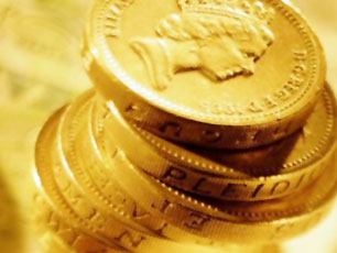 Stack of pound coins