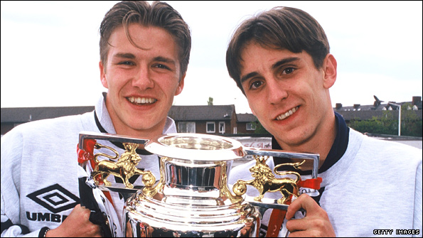 David Beckham and Gary Neville