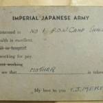 The first postcard to home letting his mother know he was still alive