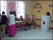 Qendër votimi në kryeqytetin Tiranë