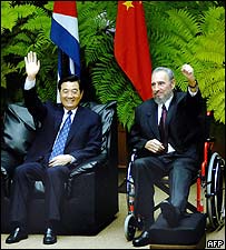 Hu Jintao e Fidel Castro