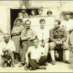 Jack and the Merlettes on 22nd August 44, Chaumot’s liberation day. Jack is in the middle on the jeep bonnet. M and Mme Merlette on his right, Mimi is behind the windscreen on the left of the American soldier. Mme ‘Dudu’ the Jewess, is possibly the woman behind Mme Merlette.