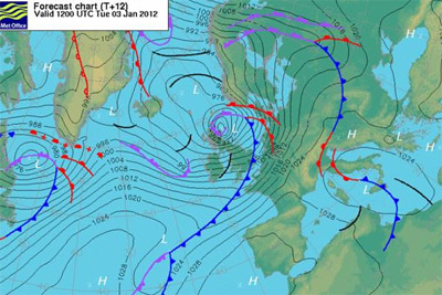 Met Office weather chart