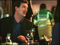 a couple in a restaurant