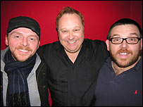 Simon Pegg, Richard Lewis and Nick Frost