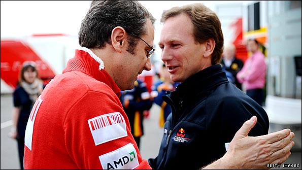 Stefano Domenicali and Christian Horner