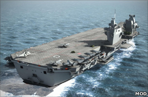 Computer generated image of proposed aircraft carrier 