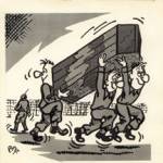 "Quick lads, grab this while Herman's not looking" Oflag 64Z circa 1943