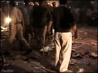 Patlamaların gerçekleştiği yerlerden biri