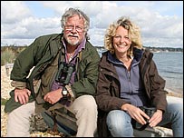 Bill Oddie and Kate Humble on Brownsea Island, Poole