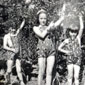 Una on the left withwith Florence her school friend and sister Isabel. Notice the shock of hair! Mum made the swimsuits