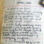 Diary entries for the 15th to the 18th of April 1945