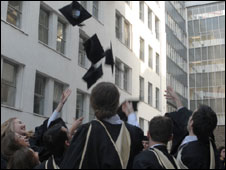 University students graduating