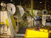 A huge roll of aluminium