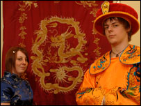 Lotherton Hall staff in Chinese costume