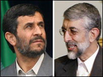 محمود احمدی نژاد، غلامعلی حداد عادل