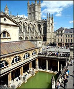 Roman baths courtesy of Bath and North Somerset Council