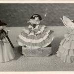 Christmas decorations made by Constance for sale at 'Brown Muff and Co' Bradford