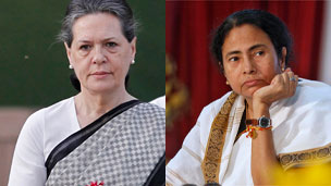 सोनिया गाँधी और ममता बनर्जी