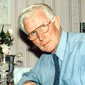 Sally's husband Norman Calvert with his golf trophies. The YMCA named a golf trophy after Norman where he was secretary