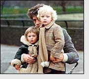 Greer (2) and Aimee (4) with their Dad at London Zoo