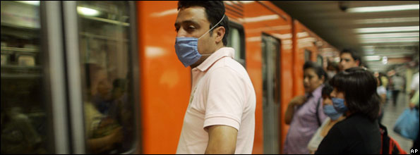 People with masks on