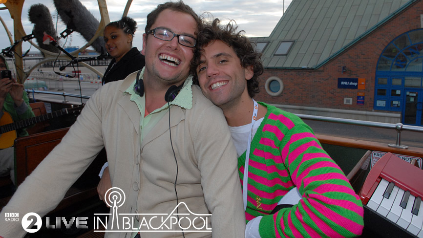 Alan Carr on Blackpool's Princess Alice Tram