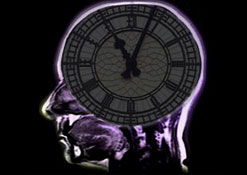 Picture of a head and a clock