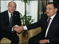 حسنی مبارک و اهود اولمرت