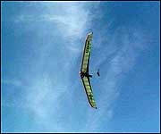 Mike swoops over the Devon countryside