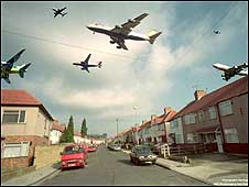 Heathrow aircraft montage