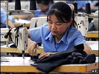 Çinli tekstil işçisi