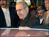 البرادعی هنگام ورود به تهران