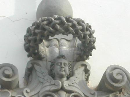 Look at this angel in front of the church