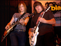 Two young guitarists