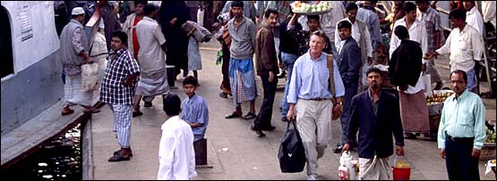 Traveller Michael Palin on a journey abroad