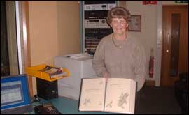 Elsie Blackburn with her book