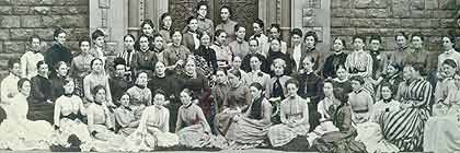 Miss Beale and staff