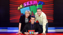 Steve Jones (centre) is joined by team captains Fern Britton and Jason Manford in As Seen On TV