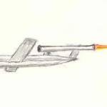 Sketch of a V1 Flying Bomb by my wife Joyce