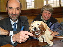 Darcy the Guide Puppy with John and Diana Reynolds