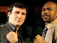 Joe Calzaghe a Roy Jones Jr