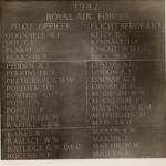 El Alamein memorial with Frank Martins name listed.