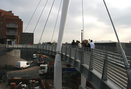 Wrexham's own wobbly bridge