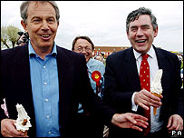 چانسلر گورڈن براؤن اور ٹونی بلیئر