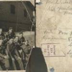 1943 - Finkenstein. We were in a working camp for part of Stalag XXB. The delegate from the Swedish YMCA was visiting and they asked the Germans if we could have a photo taken. The Germans agreed and we had to change all our clothes to look presentable. I am 4th left, front row.